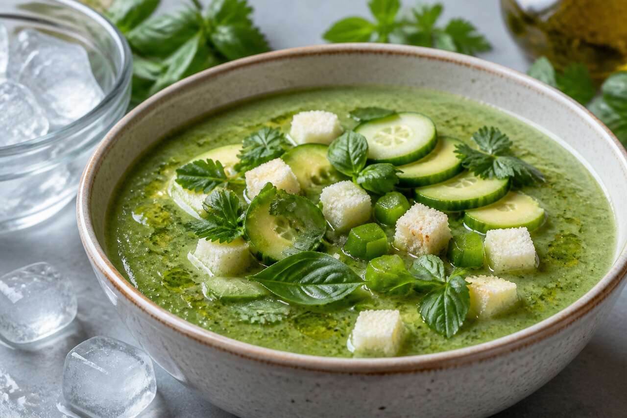 Gaspacho vert : recette fraîcheur et bien-être