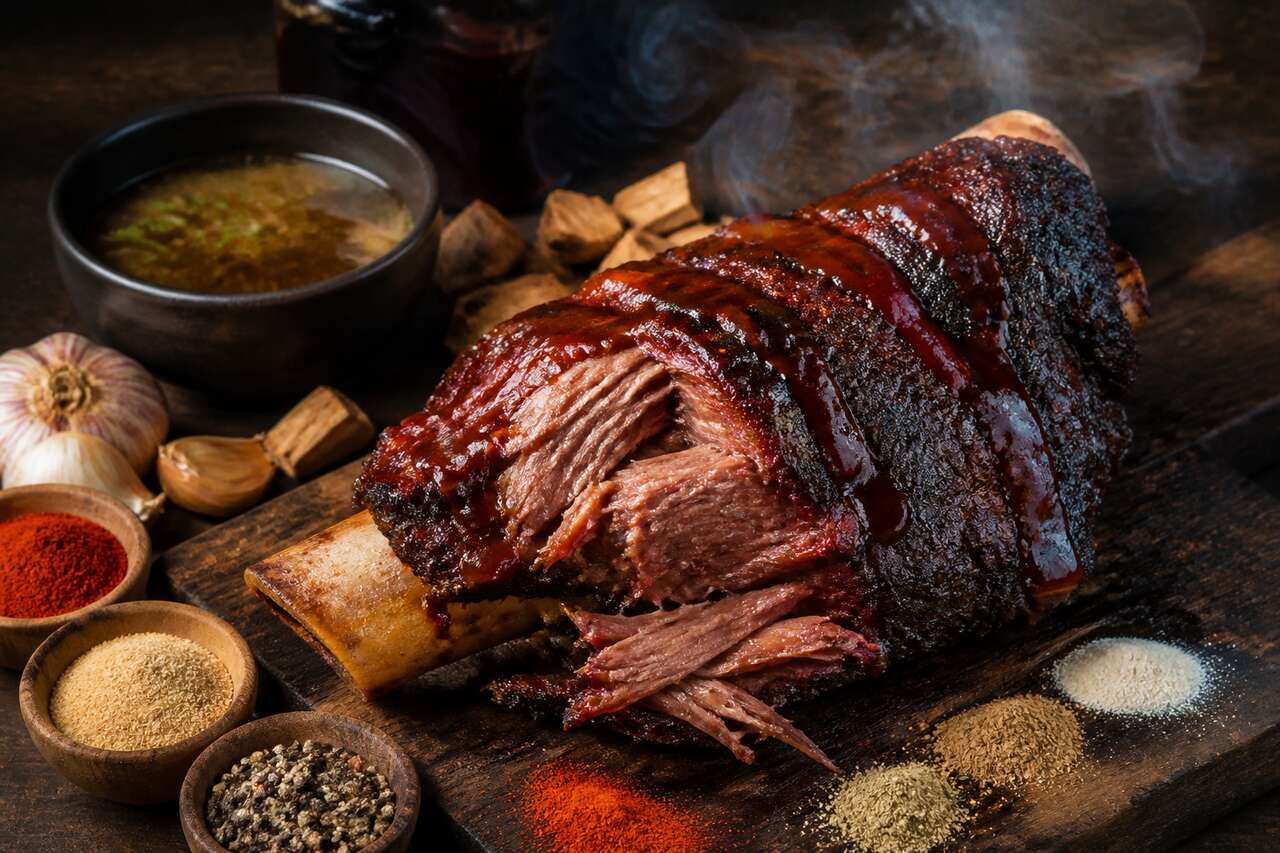 Jarret de boeuf au barbecue : recette savoureuse et facile