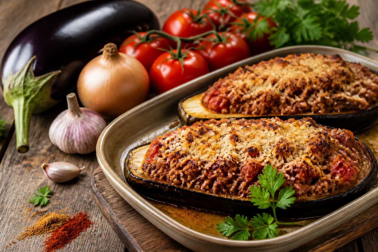 Recette d'aubergine farcie savoureuse