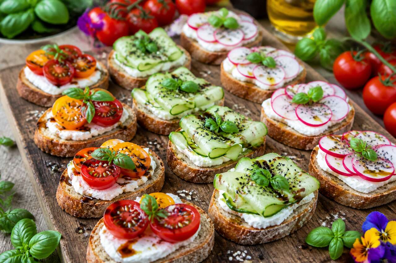 Recette de canapés du jardin : idées savoureuses et fraîches
