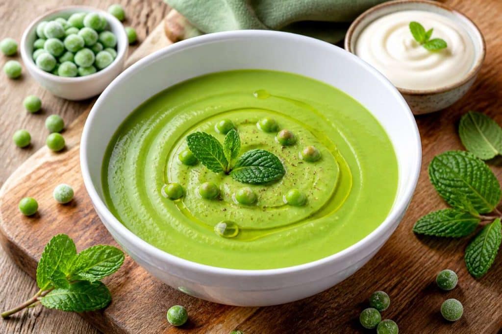 Soupe froide aux petits pois : une recette rafraîchissante et facile