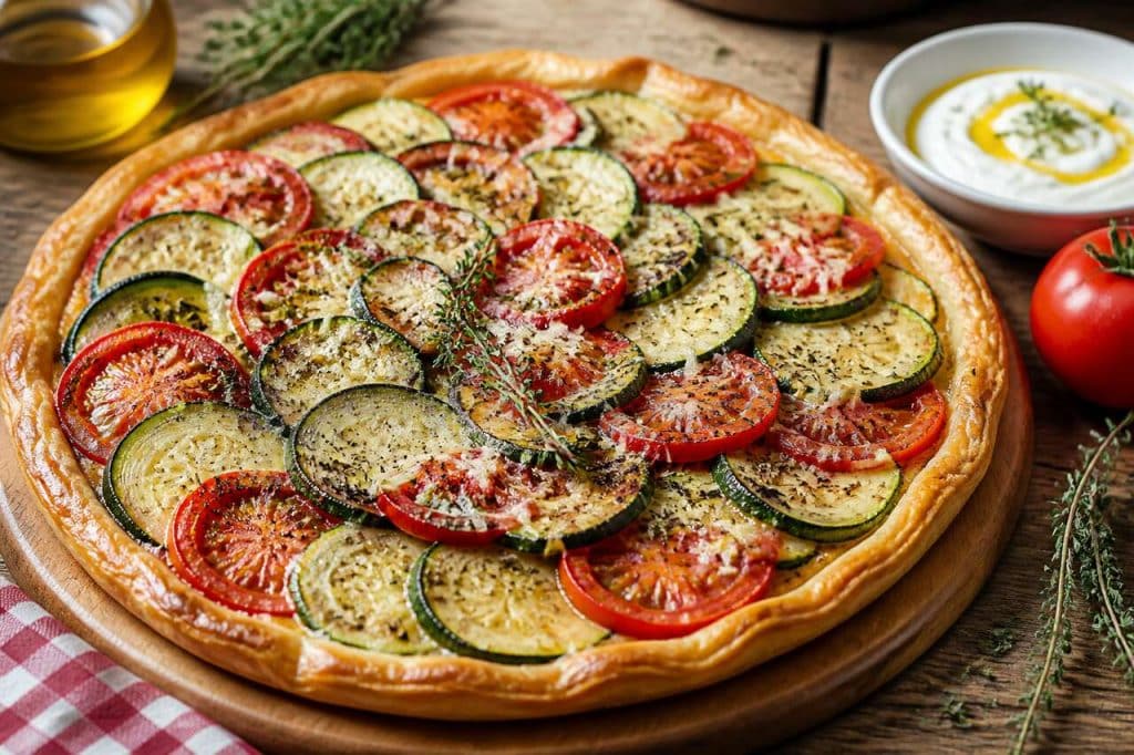 Tarte feuilletée courgettes et tomates : recette facile