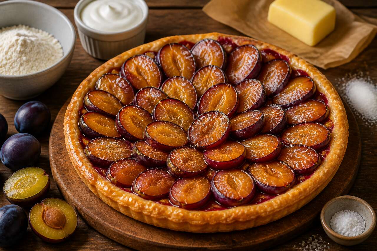Recette de la tarte alsacienne aux quetsches