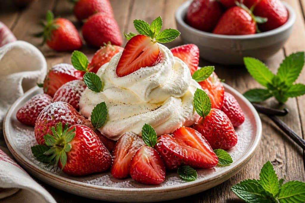 Fraises à la chantilly : recette facile et rapide