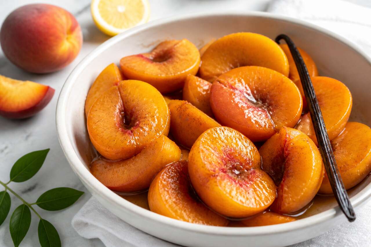 Compote de pêches sans sucre : recette saine et gourmande