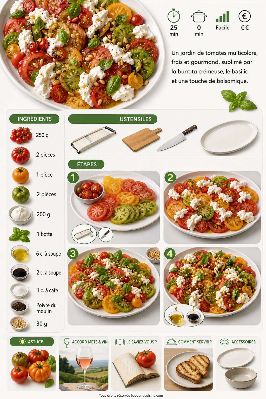 Fiche recette Recette : jardin de tomates façon CuisineAZ Fiche recette Recette : jardin de tomates façon CuisineAZ