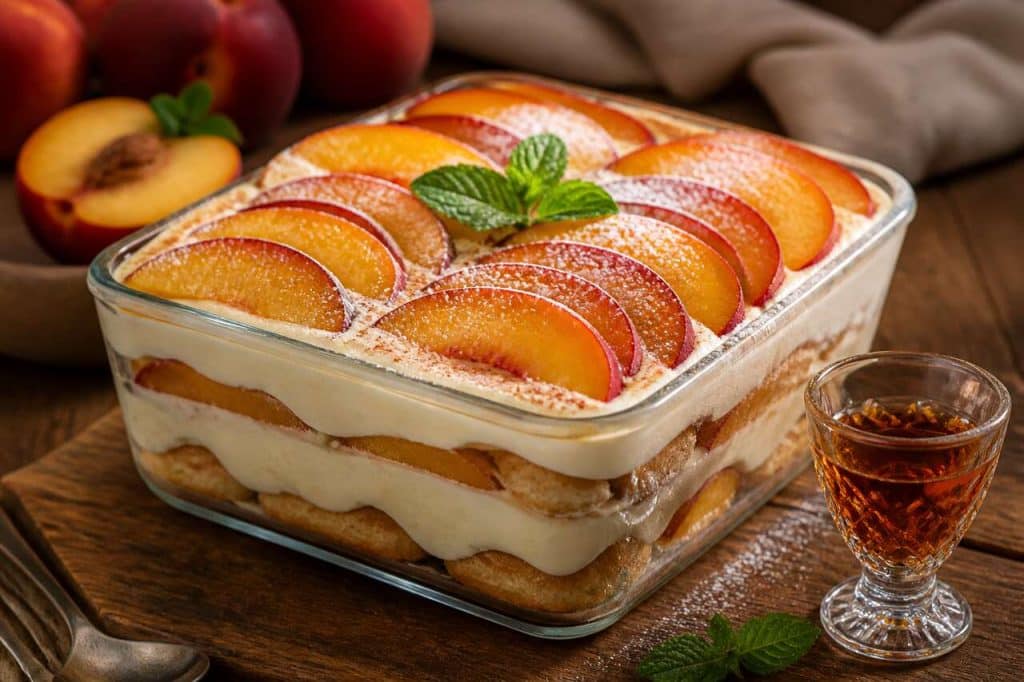 Tiramisu aux nectarines et pêches : une recette fruitée et gourmande