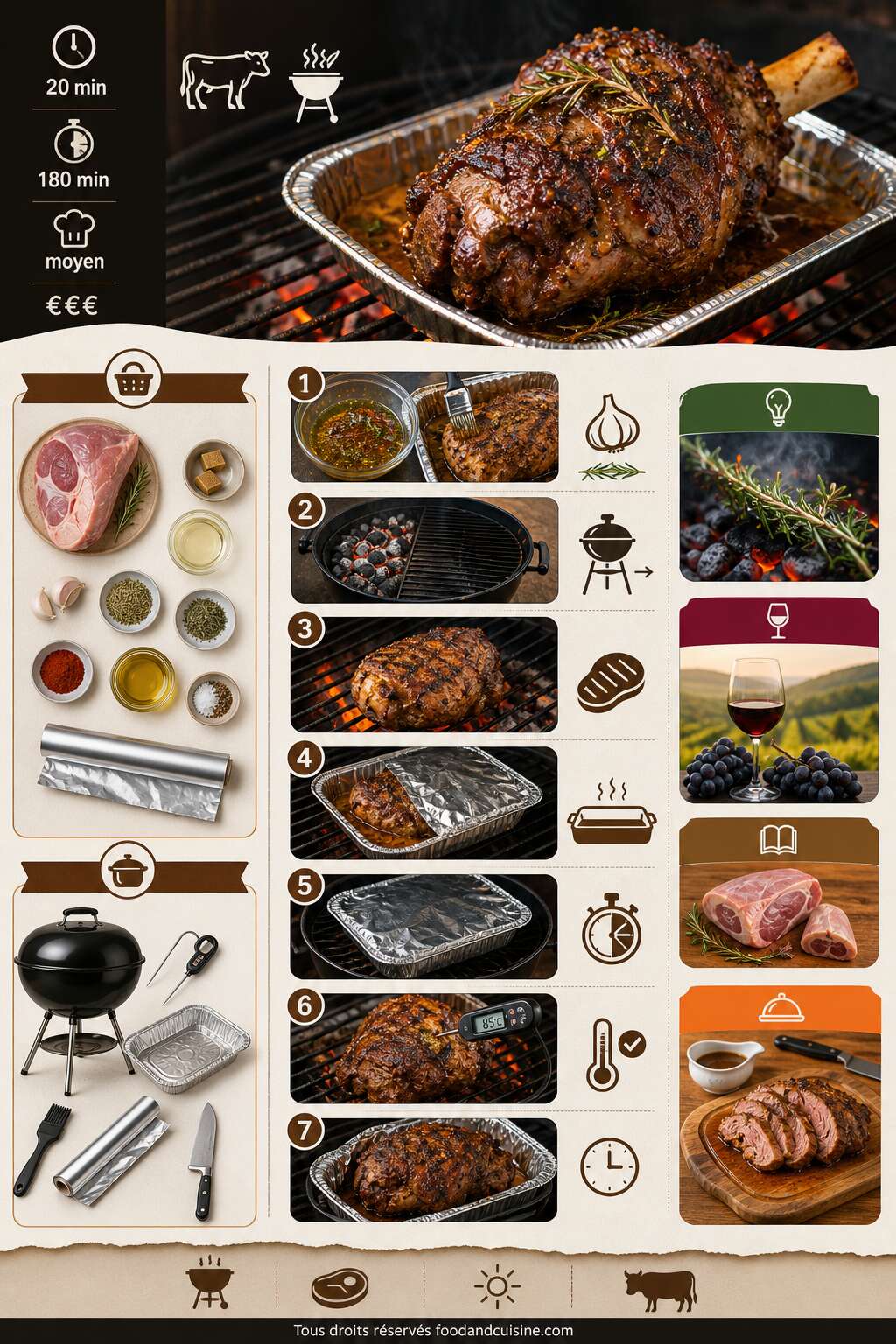 Fiche recette Jarret de veau au barbecue : une recette savoureuse