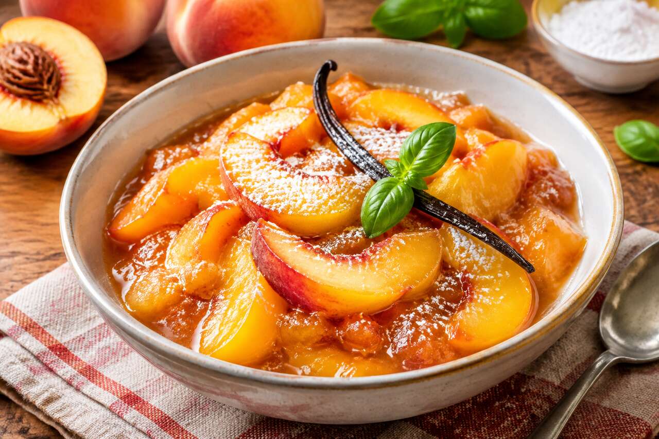 Compote de pêches maison : recette simple et délicieuse