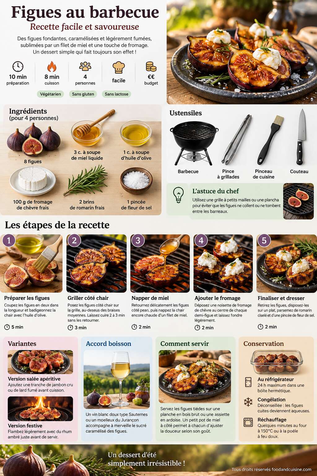 Fiche recette Figues au barbecue : recette facile et savoureuse
