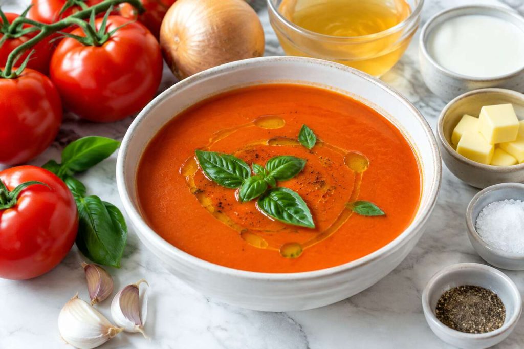 Velouté de tomates fraîches : recette onctueuse et savoureuse