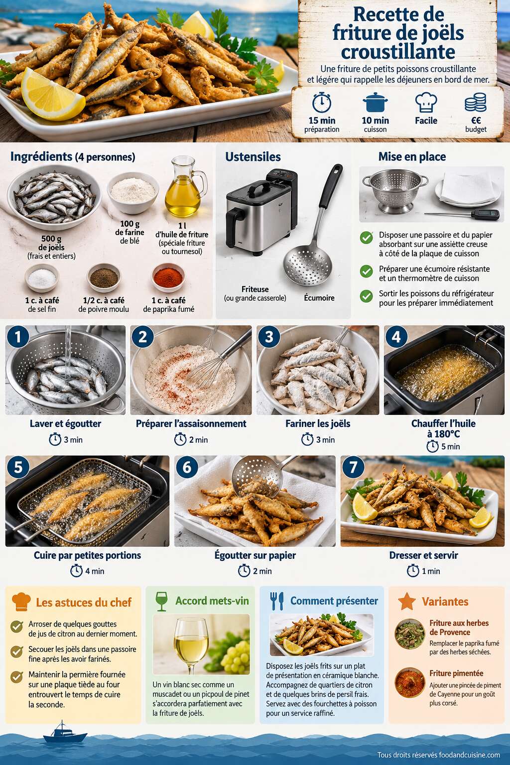 Fiche recette Recette de friture de jo&euml;ls croustillante