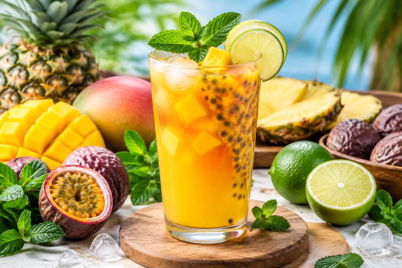 Cocktail de fruits exotiques sans alcool : recette rafraîchissante