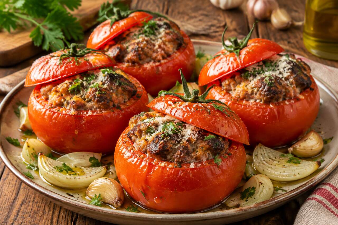 Tomates farcies à la viande hachée : recette savoureuse
