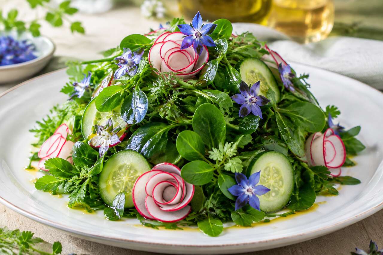 Salade à la pimprenelle : recette fraîche et savoureuse
