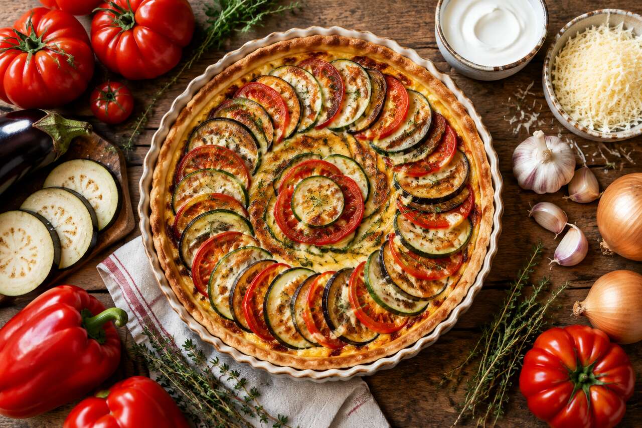 Quiche à la ratatouille : savourez une recette provençale