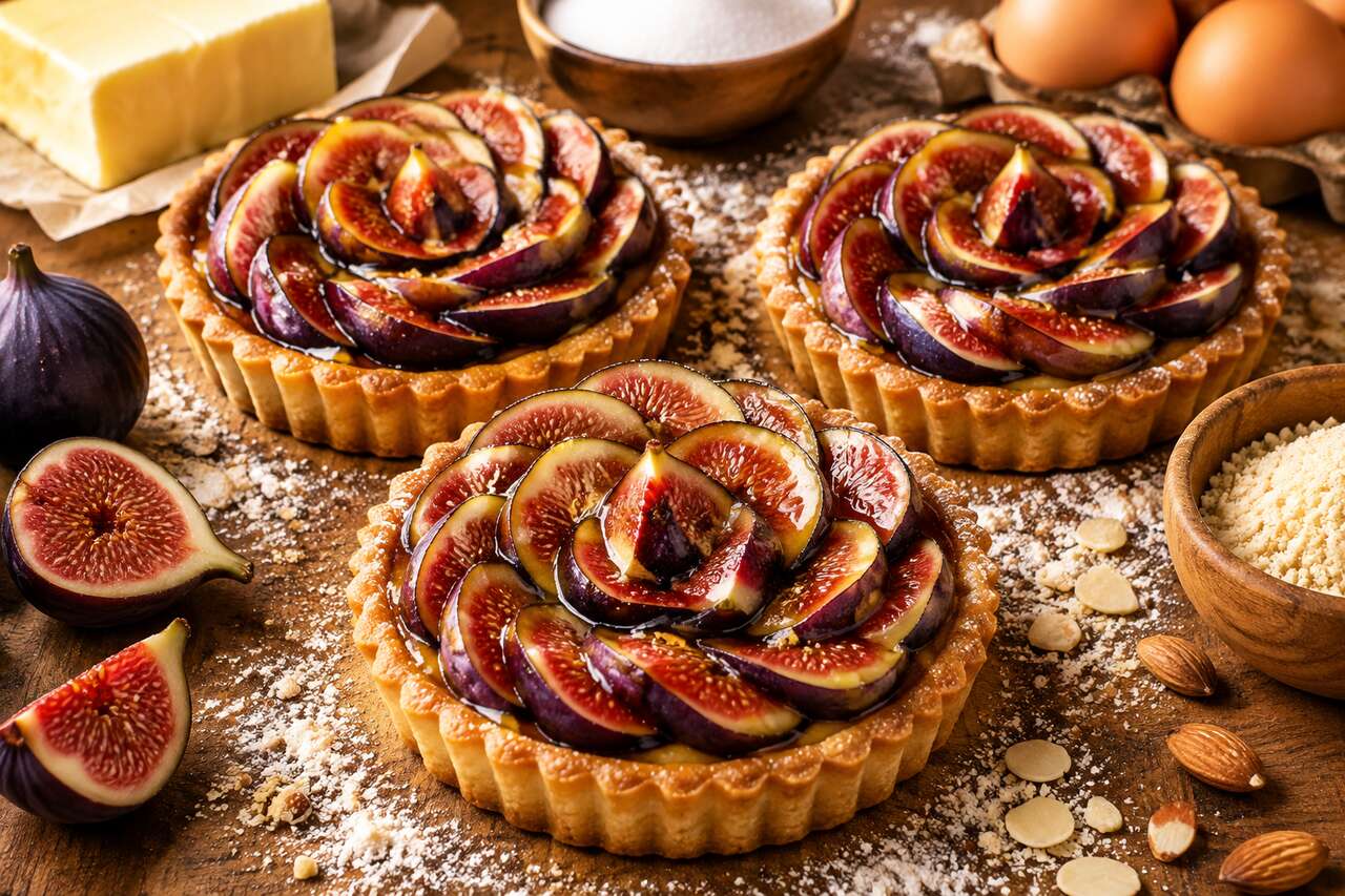 Recette de tartelettes aux figues fraîches