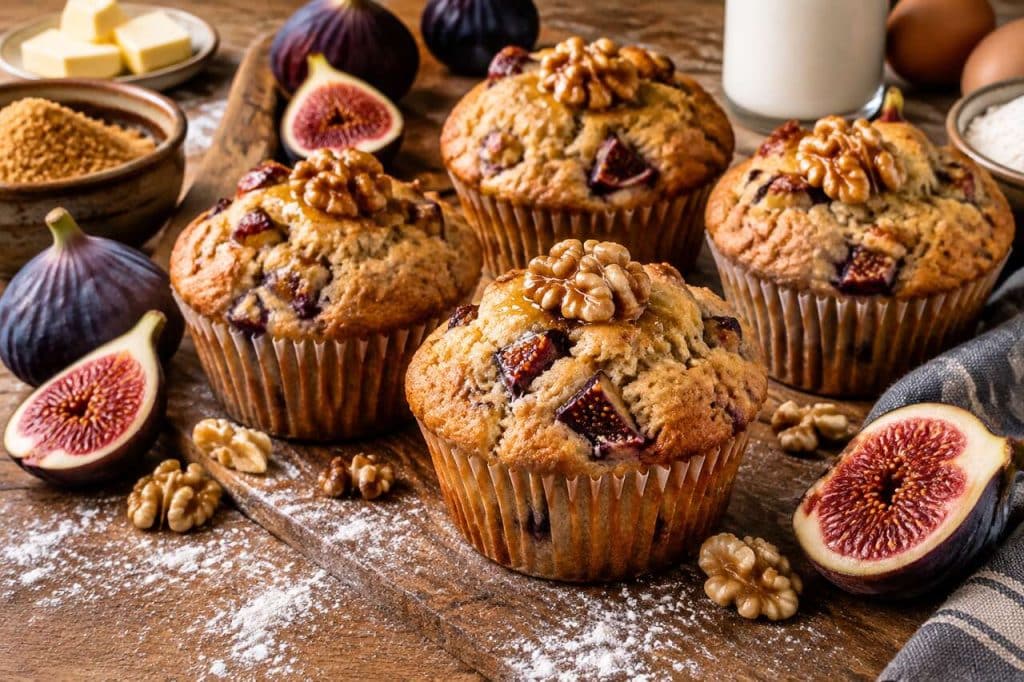 Recette de muffins aux figues et aux noix