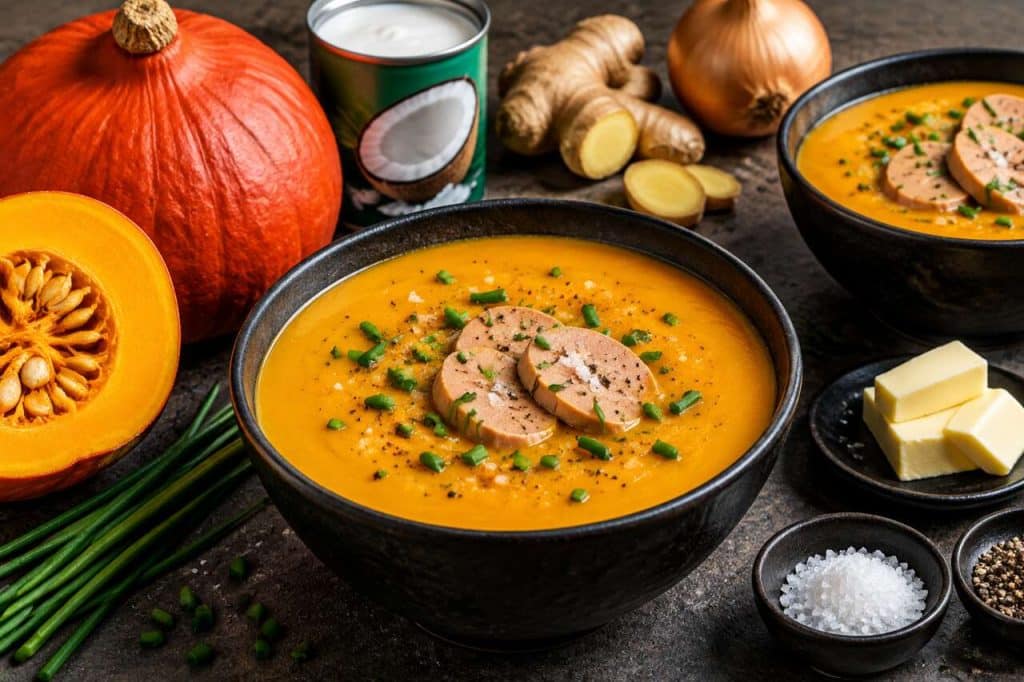 Velouté de potimarron coco et foie gras par Cyril Lignac : une recette gourmande