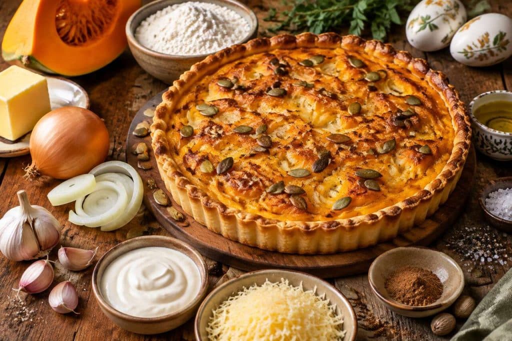 Tarte salée au giraumon : recette savoureuse