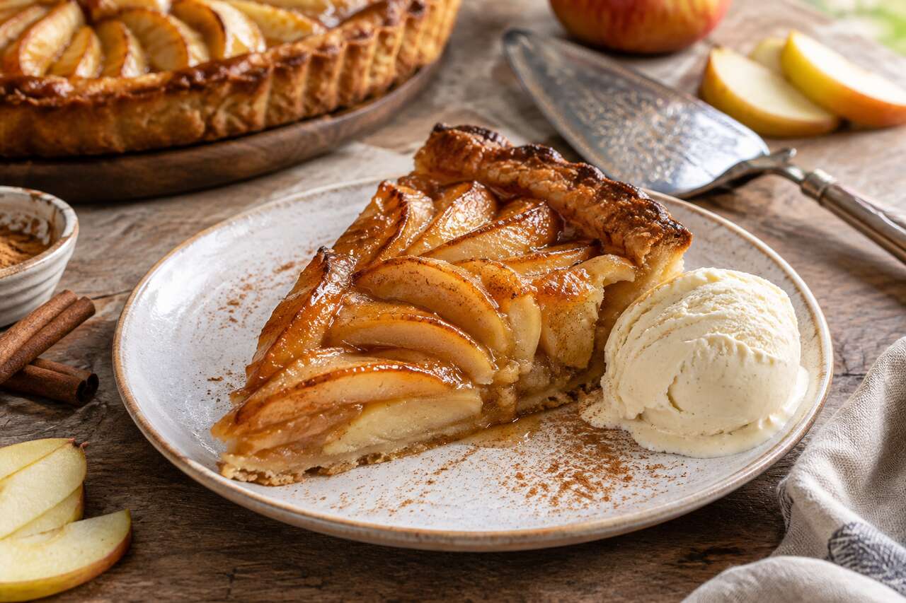 Tarte aux pommes caramélisées et cannelle : un délice sucré-épicé