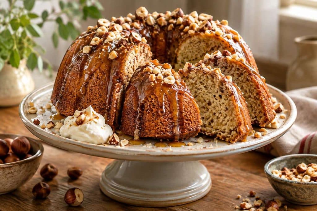Bundt cake noisette : recette avec glaçage au sirop d'érable