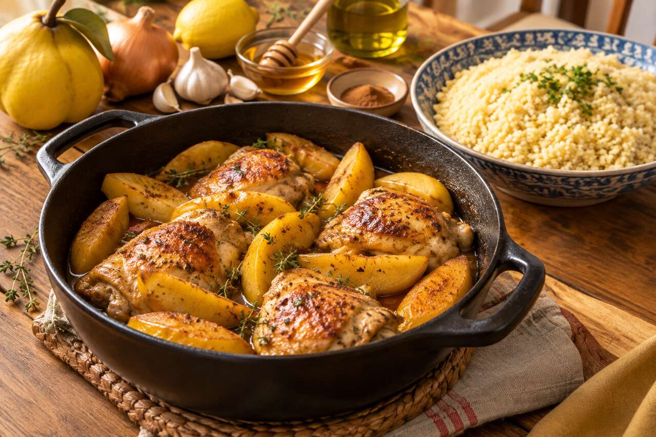 Sauté de poulet aux coings : recette savoureuse et facile