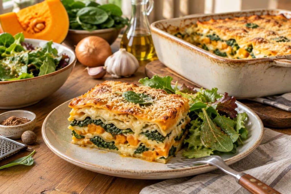 Lasagne au potimarron et épinards : recette gourmande et facile
