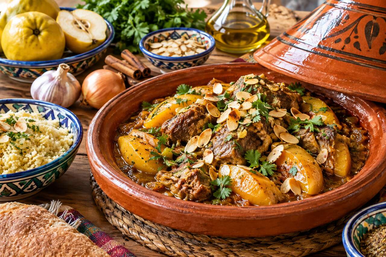 Tajine d'agneau aux coings : recette savoureuse et parfumée