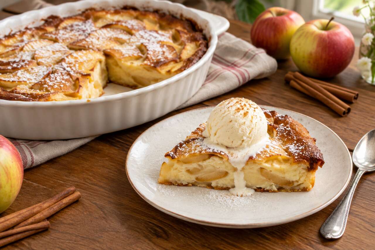 Recette facile : clafoutis aux pommes et cannelle
