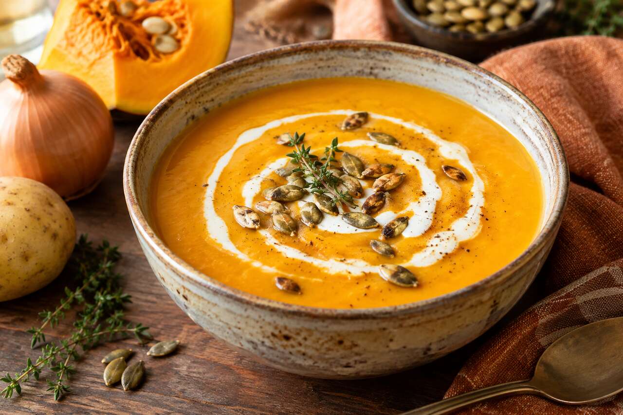 Velouté de potimarron au Thermomix : recette facile et savoureuse