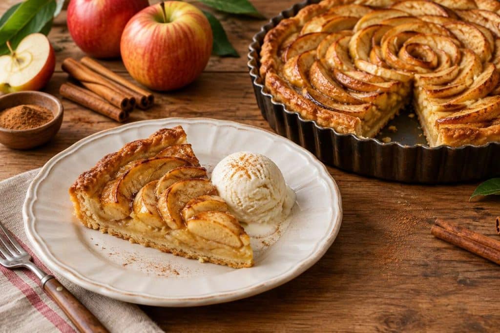 Délicieuse tarte aux pommes à la cannelle : recette facile et parfumée