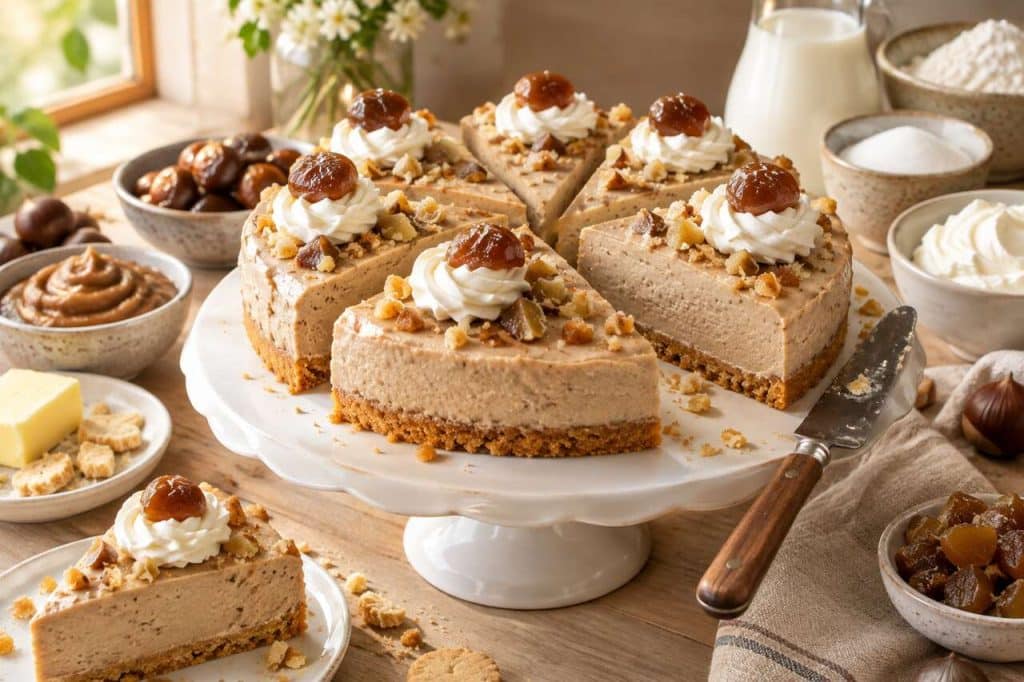Cheesecake à la crème de marrons : recette gourmande et facile